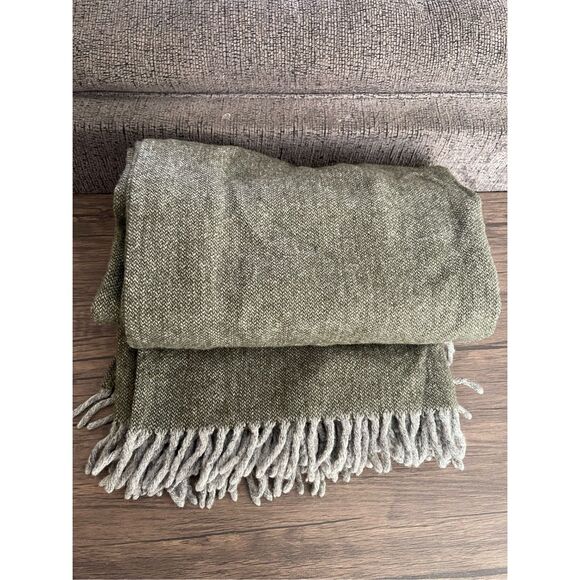 Faribault Other - Faribault Woolen Mill Co. 100% Virgin Wool Throw Blanket Fringe Stadium